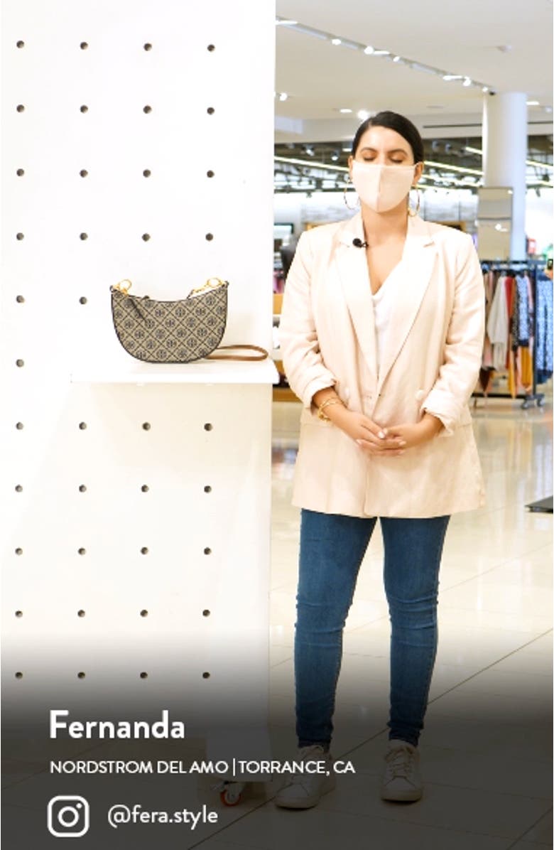 Mini T Monogram Jacquard Hobo Bag, sales video thumbnail