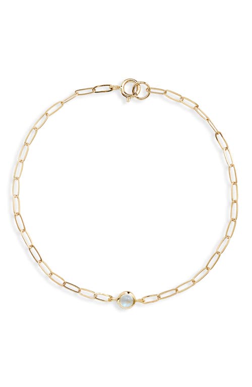 Anzie Bezel Pendant Bracelet In Clear Topaz