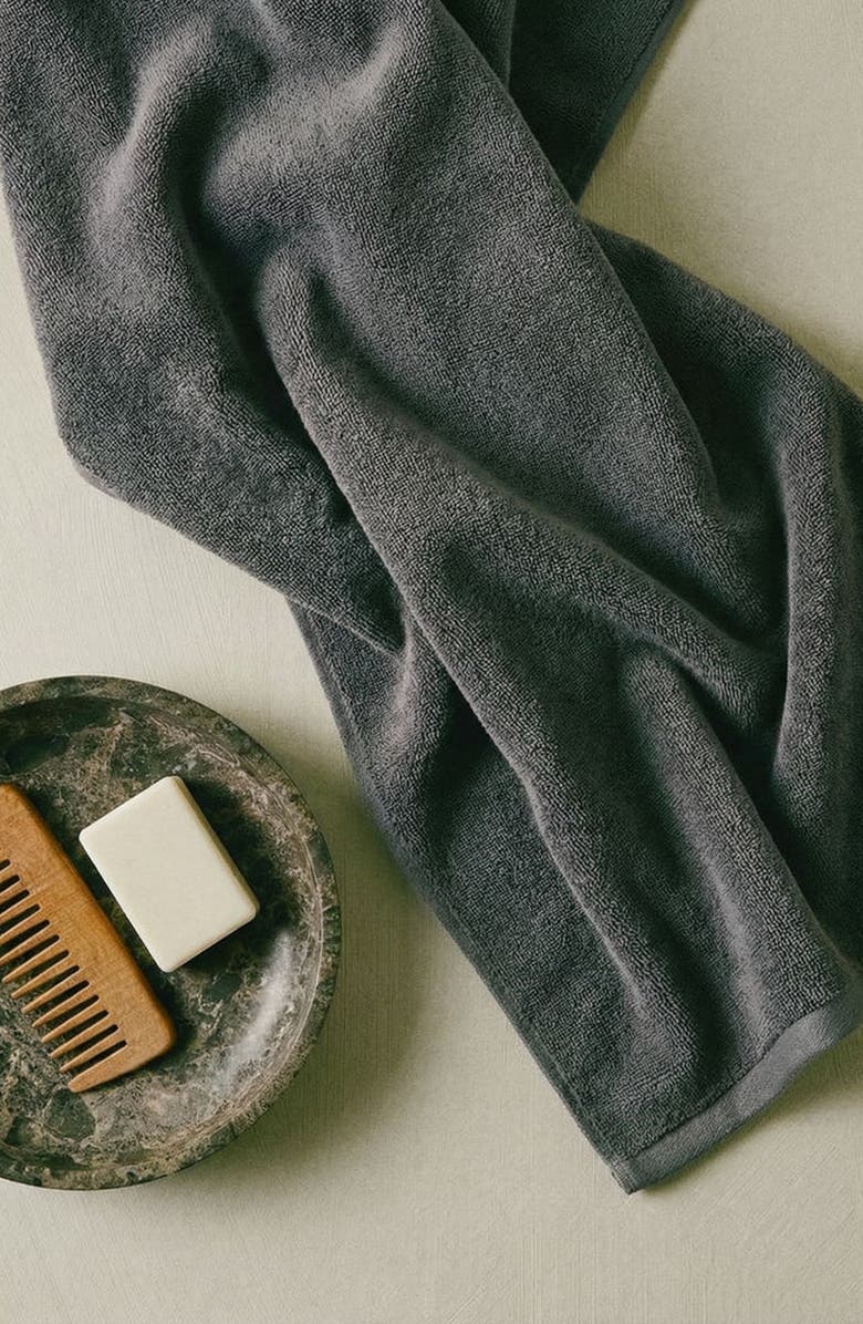 Italic Ultraplush Australian Cotton Hand Towels, Alternate, color, Charcoal