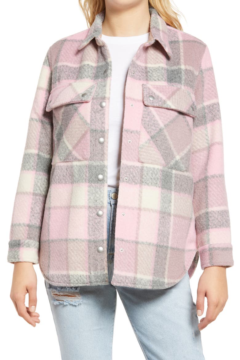Plaid Flannel Shirt Jacket, Main, color, CABIN FEVER