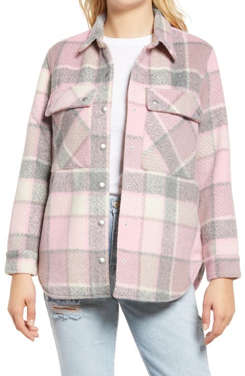 Plaid Flannel Shirt Jacket