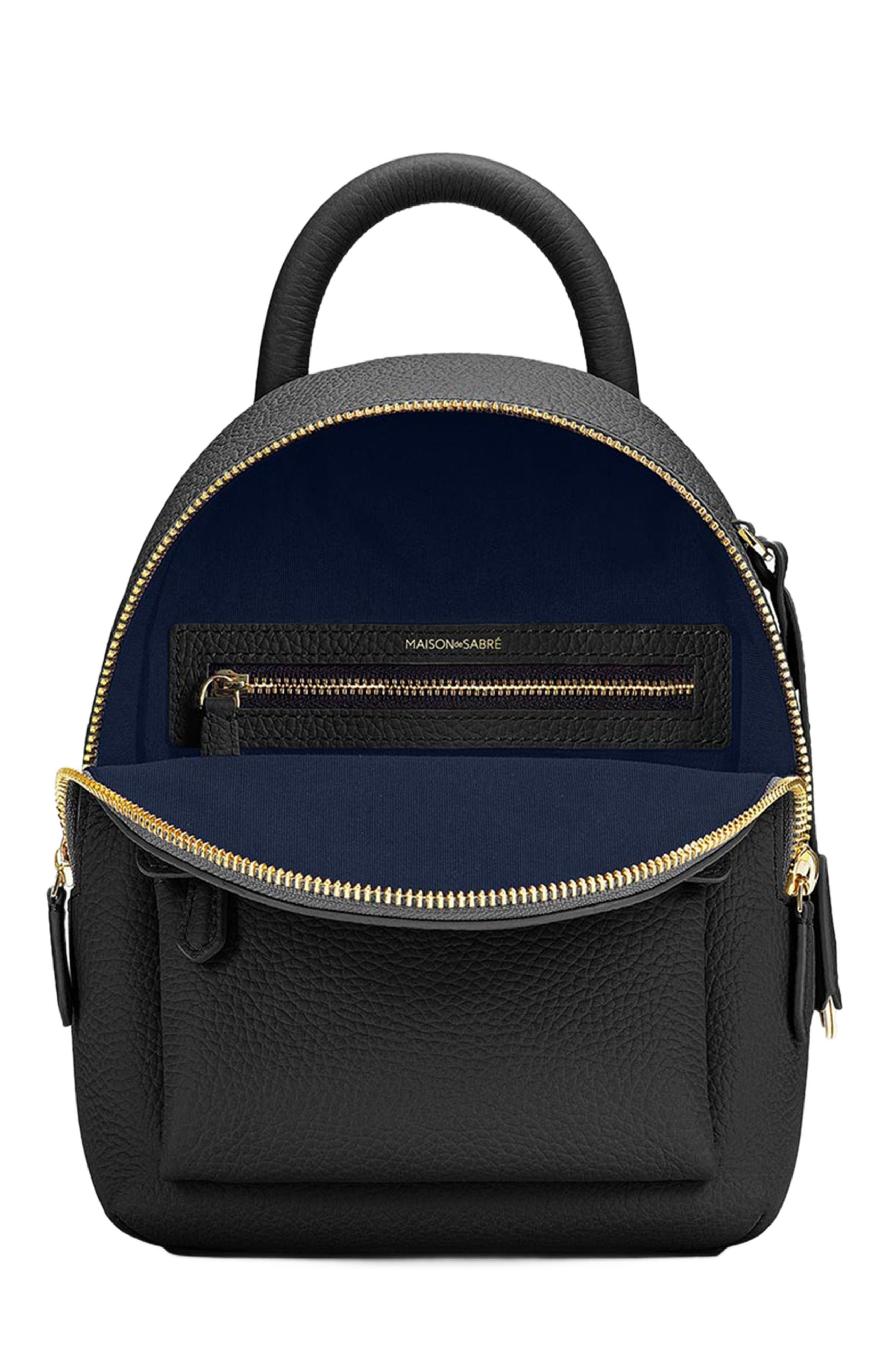 MAISON de SABRÉ Leather Mini Backpack, Alternate, color, 