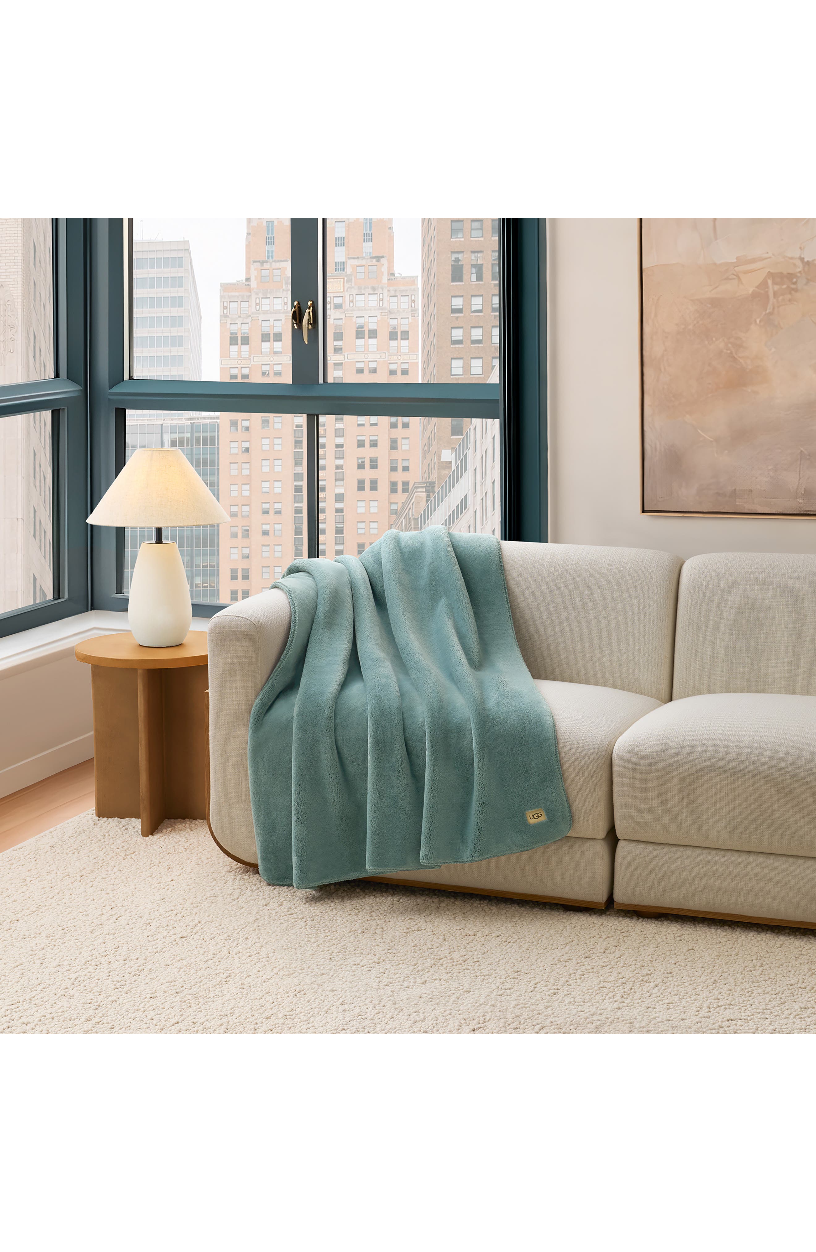 Sage Plush Throw Blanket
