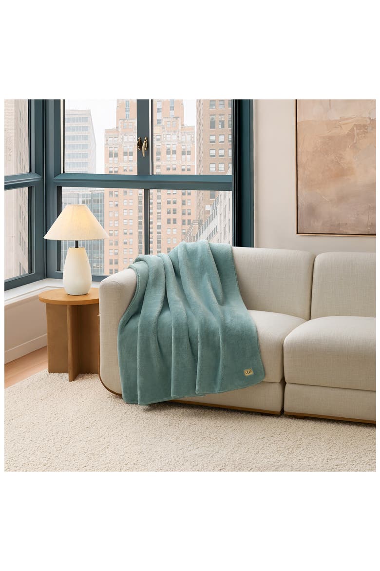 Sage Plush Throw Blanket, Alternate, color, SIDEWALK