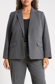 KASPER Washable One-Button Jacket
