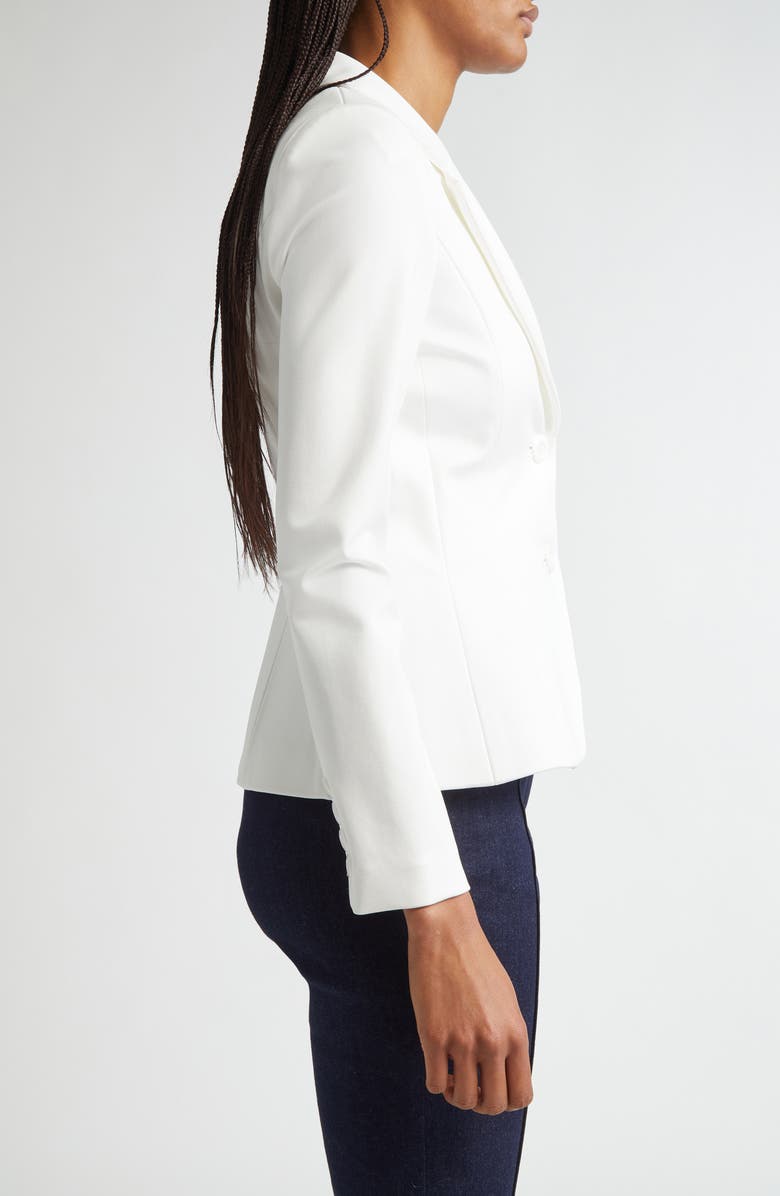 Alice + Olivia Iana Sculpted Blazer, Alternate, color, Off White
