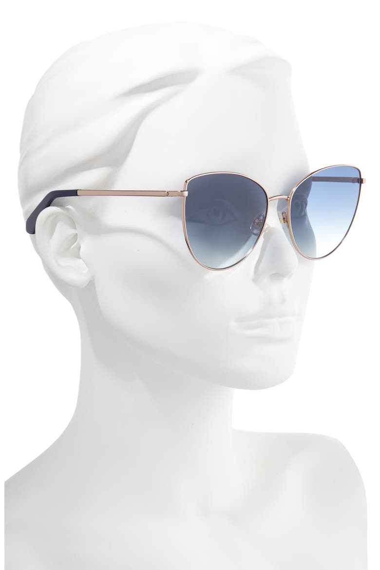 dulce 59mm cat eye sunglasses, Alternate, color, BLUE/ DARK BLUE GRAD