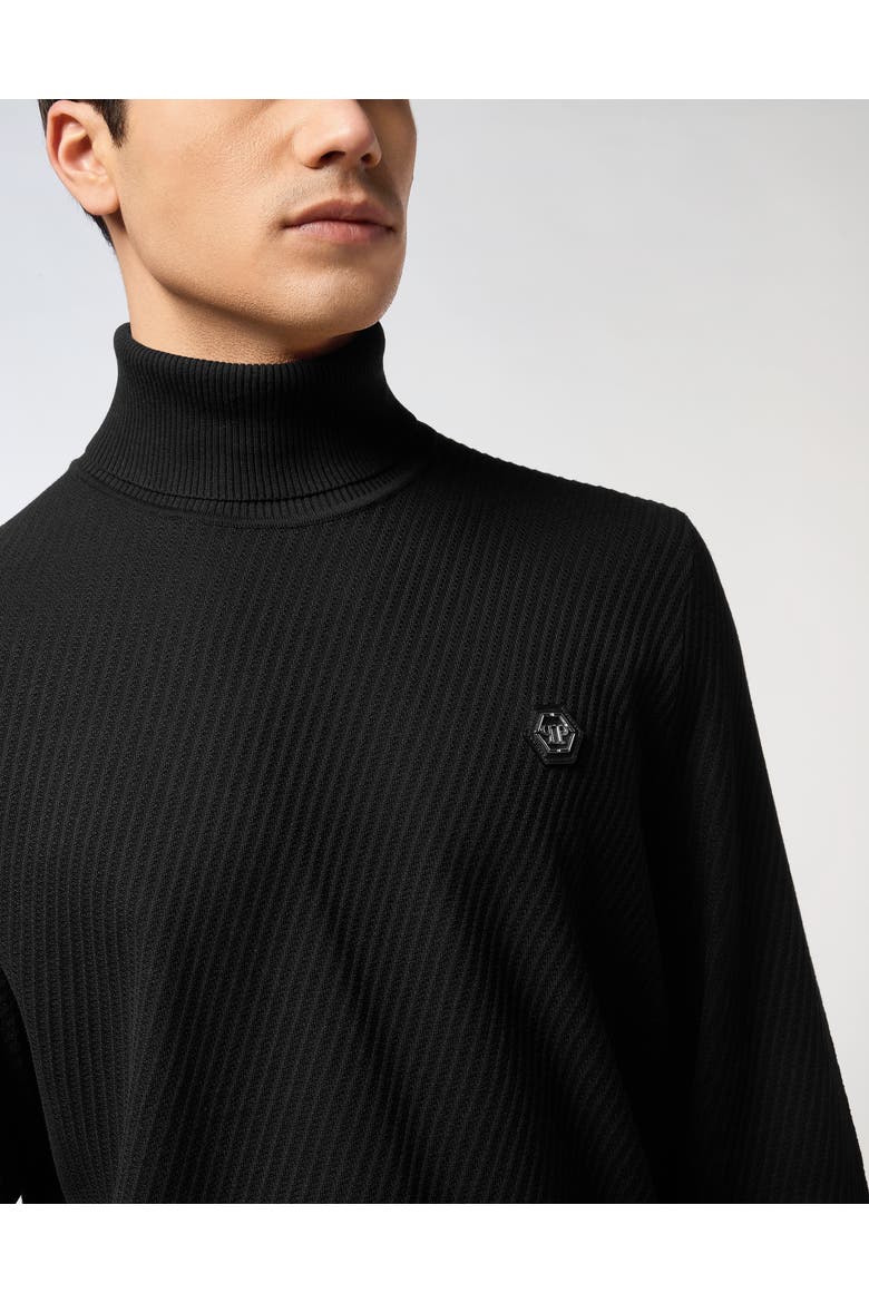 Turtle Neck Ls Men, Alternate, color, black