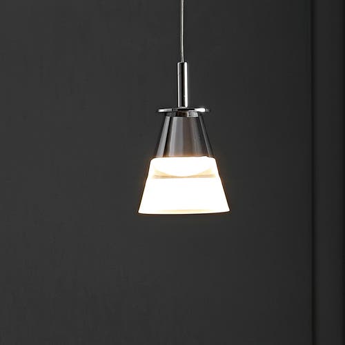Jonathan Y Alain 1-light Adjustable Metal Integrated Led Pendant In Neutral