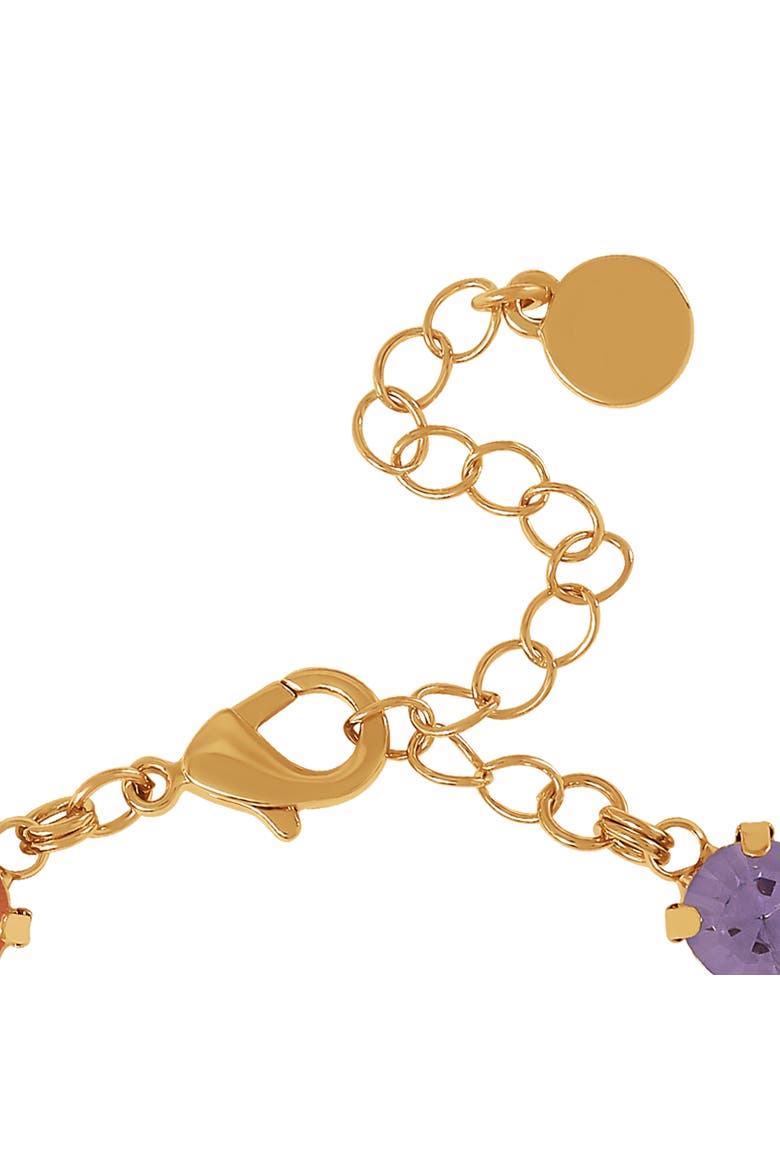 Rainbow Crystal Bracelet, Alternate, color, Gold