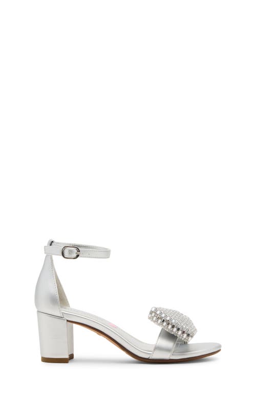 Steve Madden Kids' Jabigal Ankle Strap Sandal In Silver