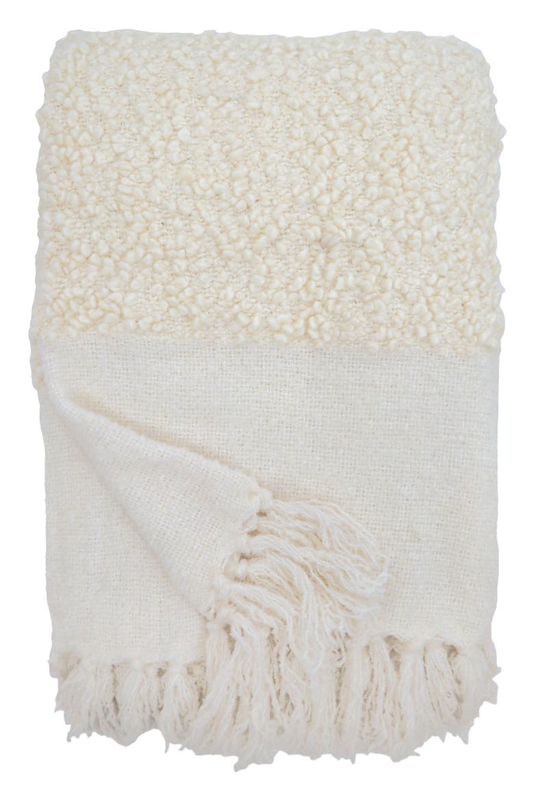 Murphy Oversize Bouclé Throw Blanket, Main, color, IVORY