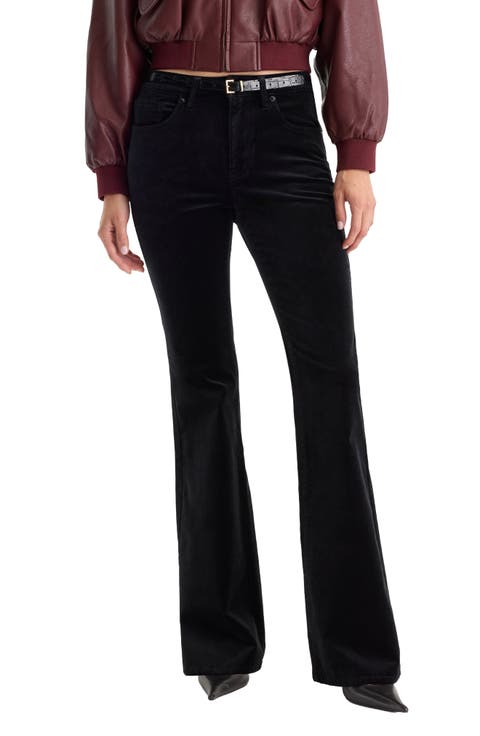 Good Legs Velvet Flare Leg Pants