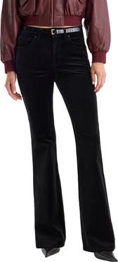 Good American Good Legs Velvet Flare Leg Pants