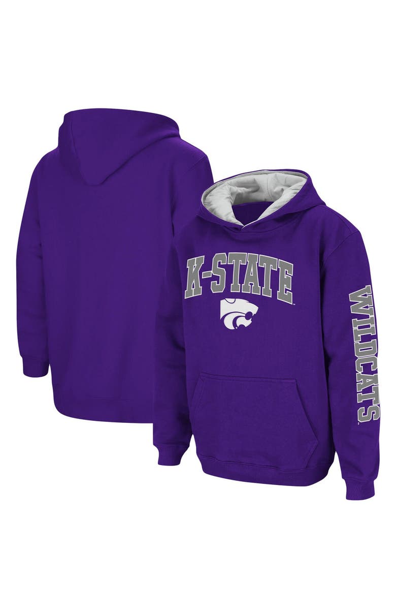 COLOSSEUM Youth Colosseum Purple Kansas State Wildcats 2-Hit Team Pullover Hoodie, Main, color, Purple