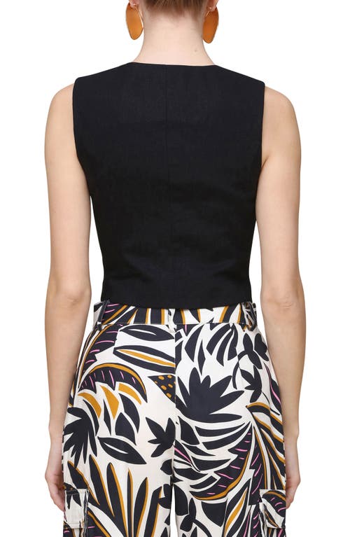 Shop Avec Les Filles Linen Blend Vest