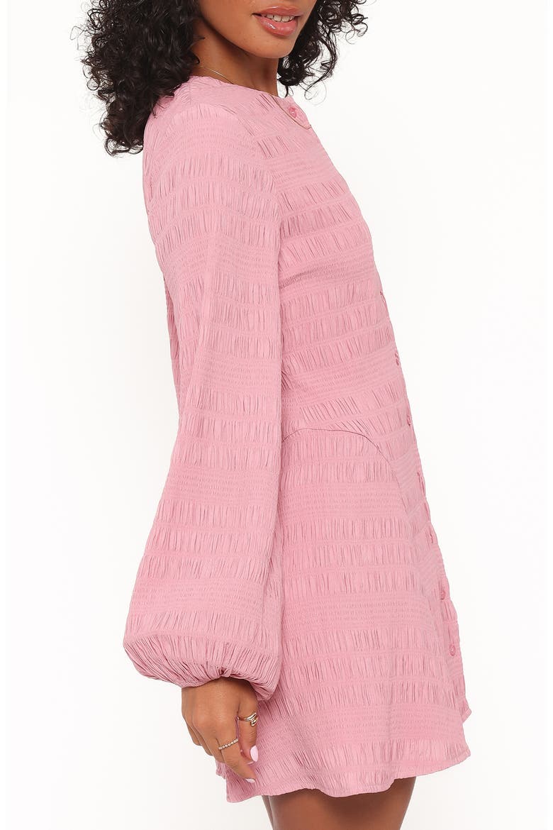 Amaya Smock Detail Long Sleeve Minidress, Alternate, color, PINK