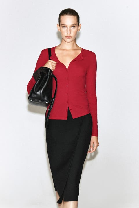 Jersey Cardigan Top