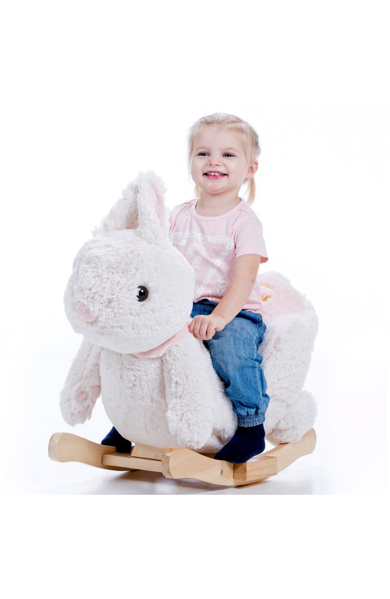 Gerardo´s Toys Little Rockers Bunny Wooden Plush Ride, Alternate, color, Multicolored