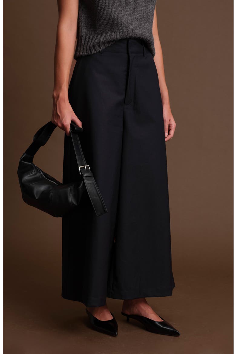 Martin Pleated Wide Leg Pants, Alternate, color, DARK BLUE