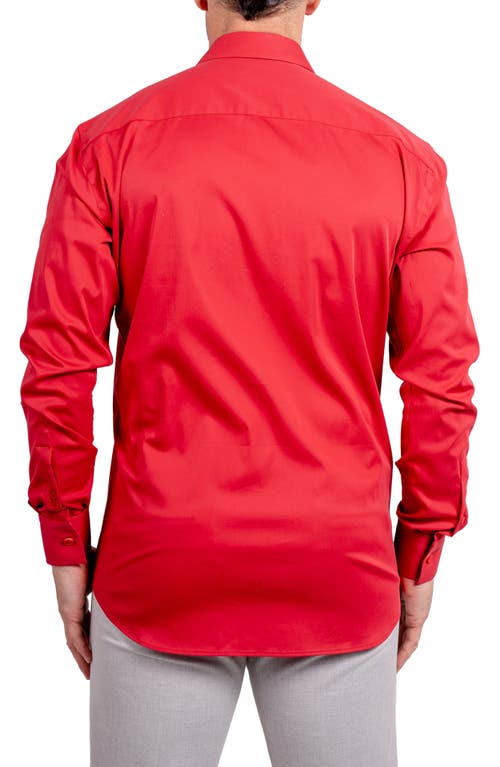 Maceoo Blacklabel Softstretch Ascension Button-up Shirt In Red
