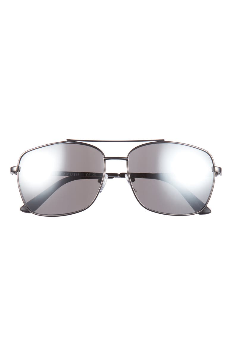 Vince Camuto 60mm Navigator Sunglasses, Main, color, Gunmetal