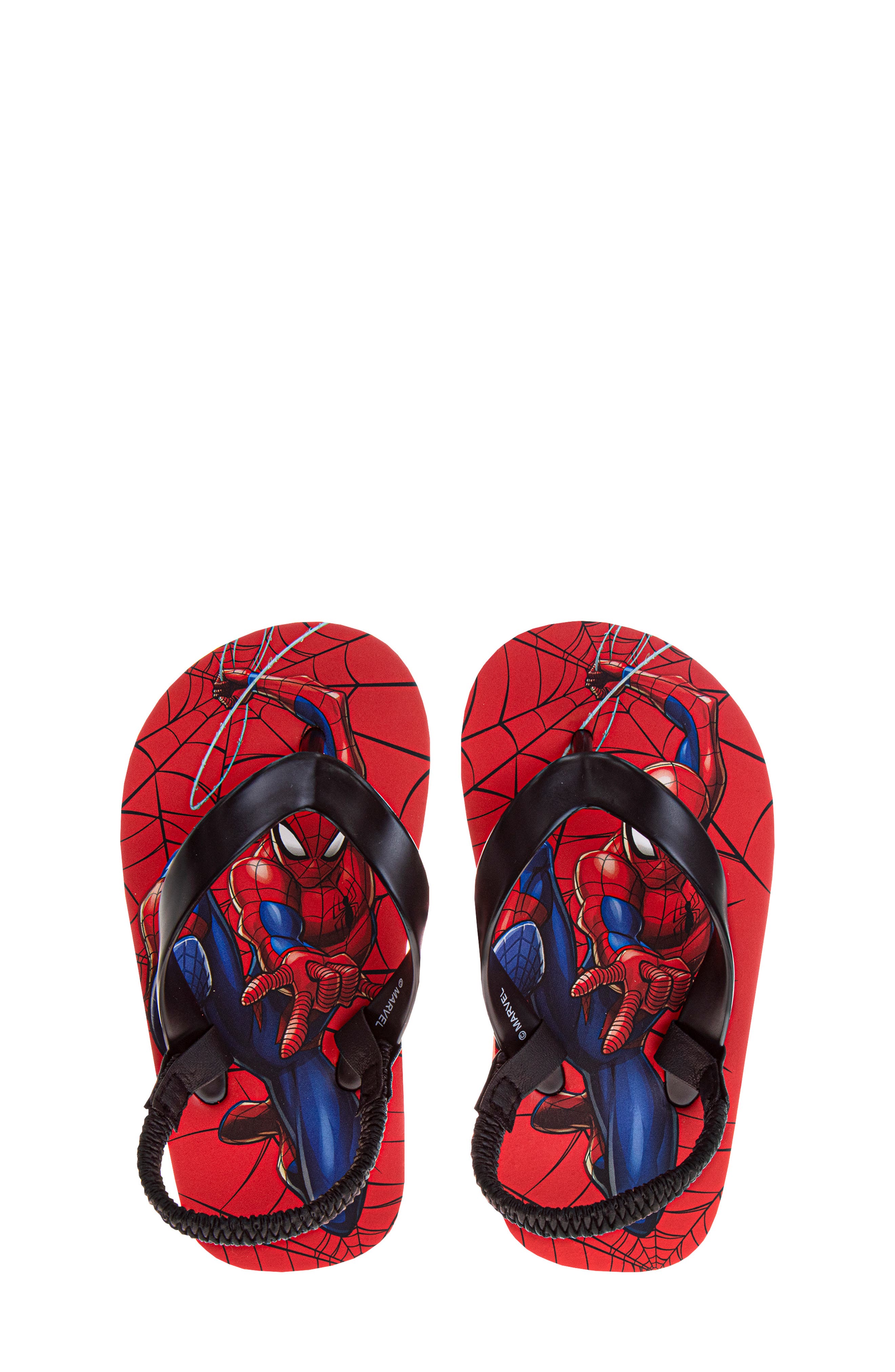 JOSMO Kids' Spider-Man Slingback Flip Flop Sandal, Alternate, color, Red