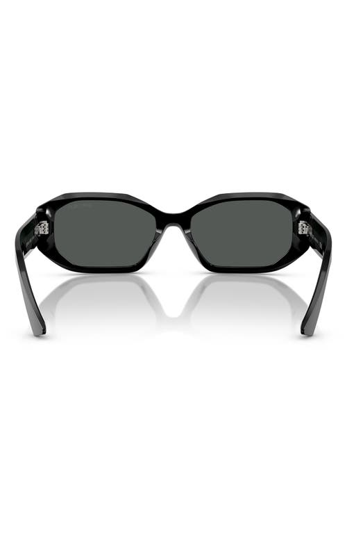Jimmy Choo Eyewear Oval Frame Sunglasses In Black Silver