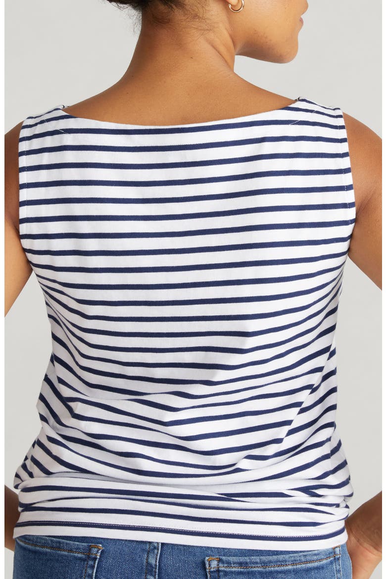 Noyack Breton Stripe Tank, Alternate, color, WHITE/ CENOTE STRIPE
