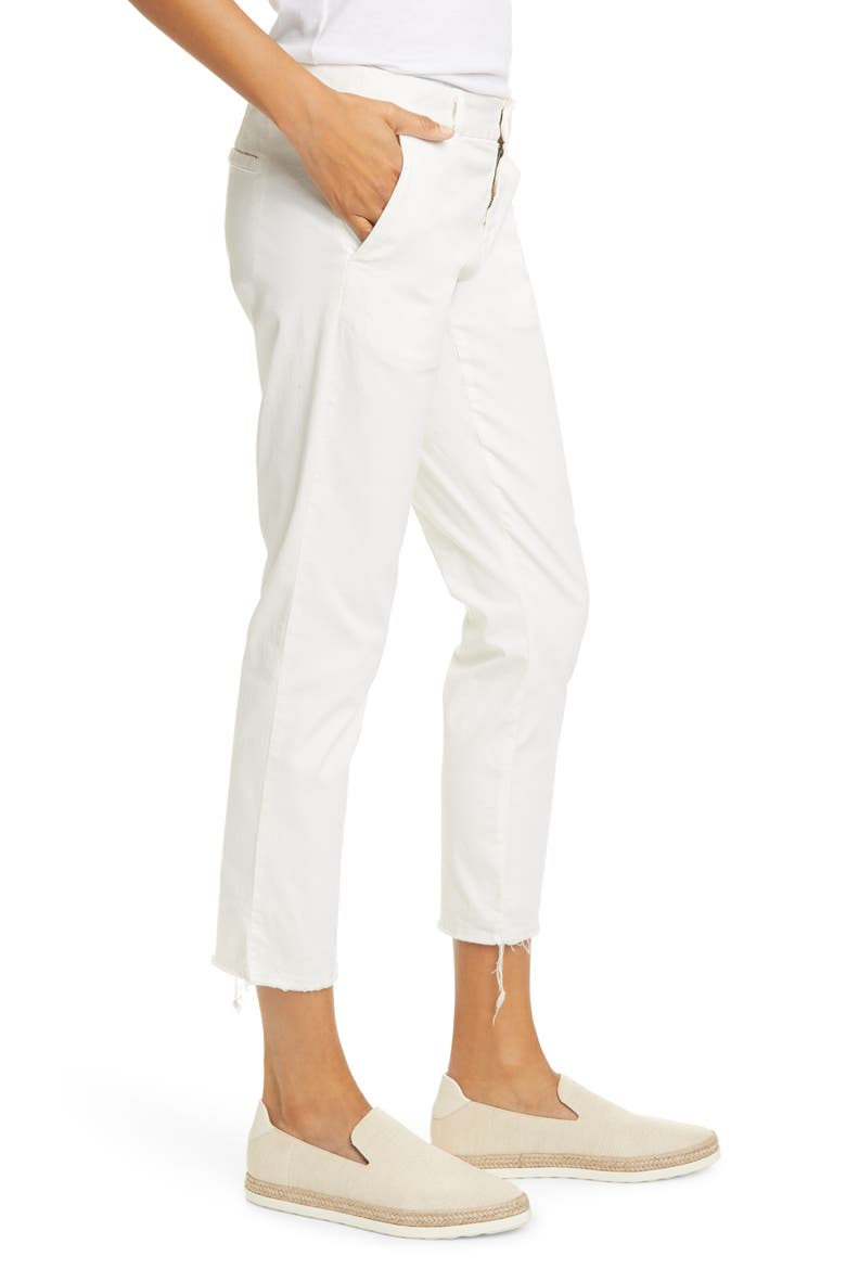 East Hampton Stretch Cotton Twill Crop Pants, Alternate, color, EGGSHELL