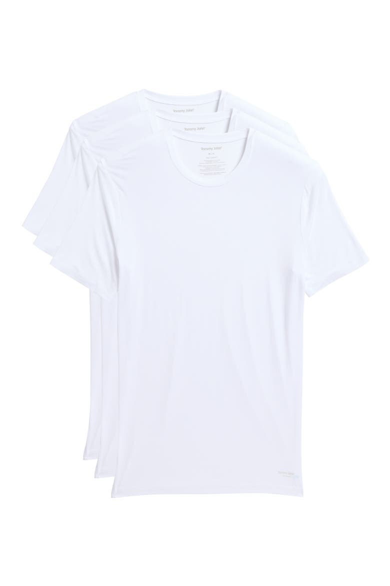 Essential Second Skin Crewneck Undershirt, Main, color, WHITE