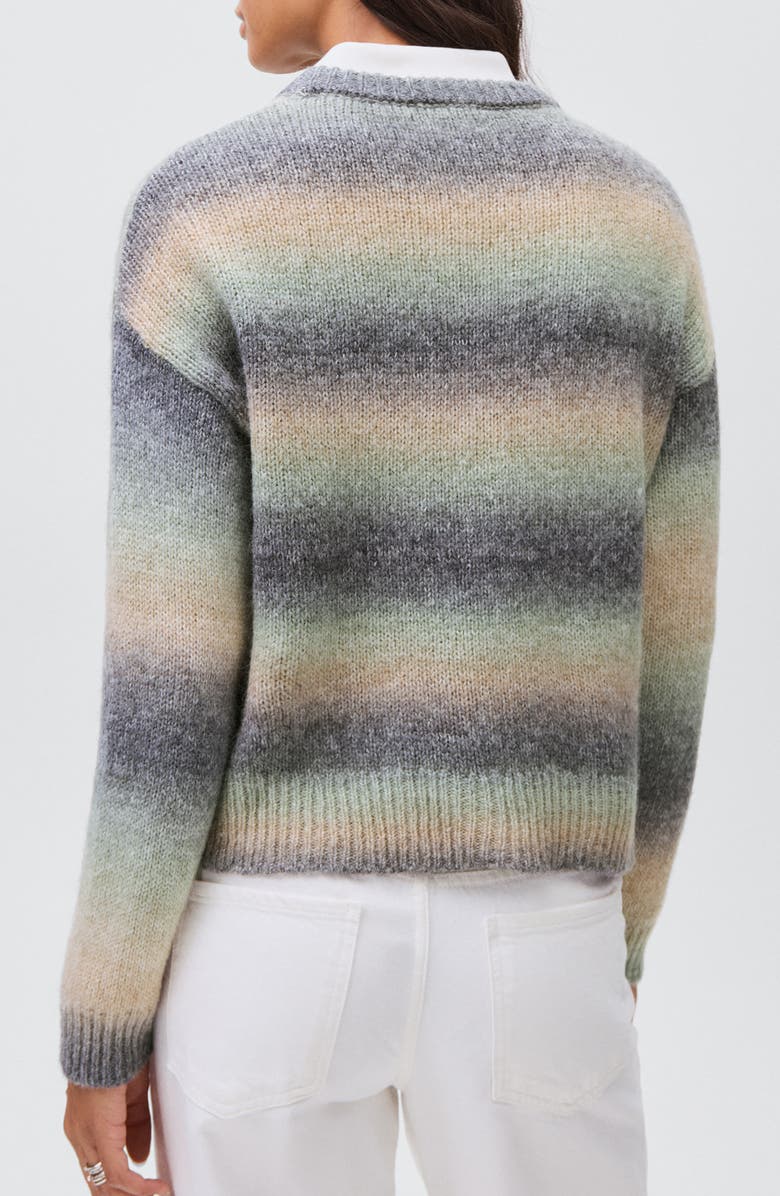 MANGO TEEN Ombré Stripe Sweater, Alternate, color, Green