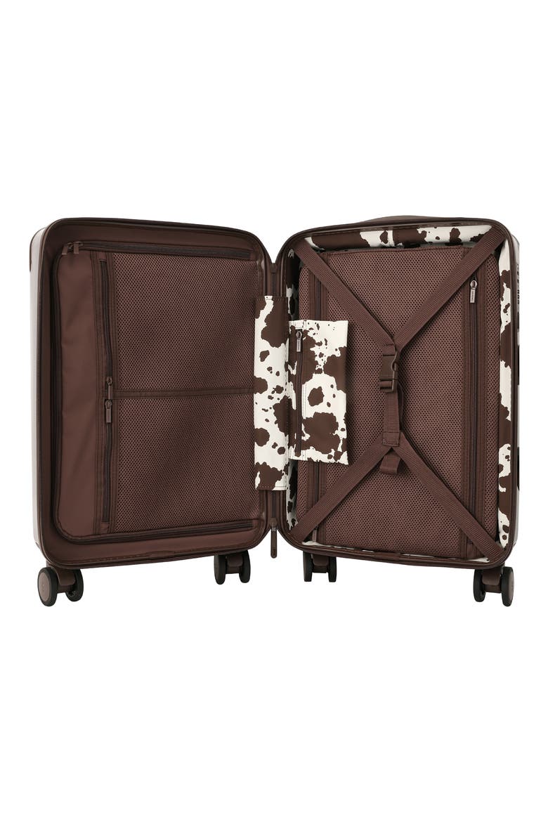 Nostos Glossy Spinner Carry-On, Alternate, color, ESPRESSO