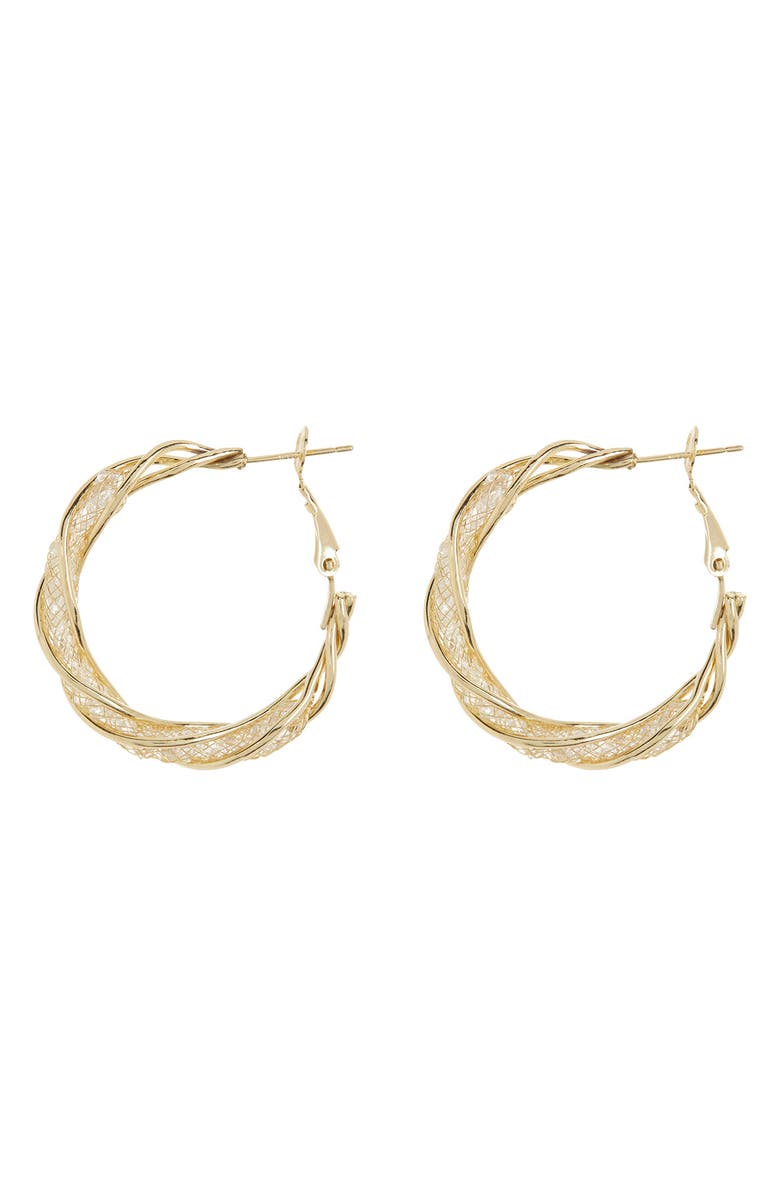 EYE CANDY LOS ANGELES Luna Twist Hoop Earrings, Alternate, color,
