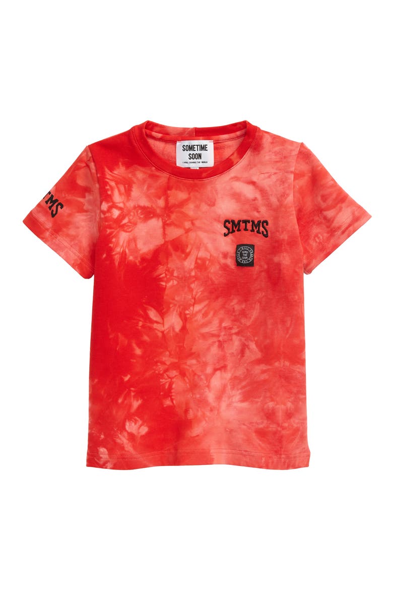 Laguna Tie Dye Organic Cotton T-Shirt, Main, color, RED