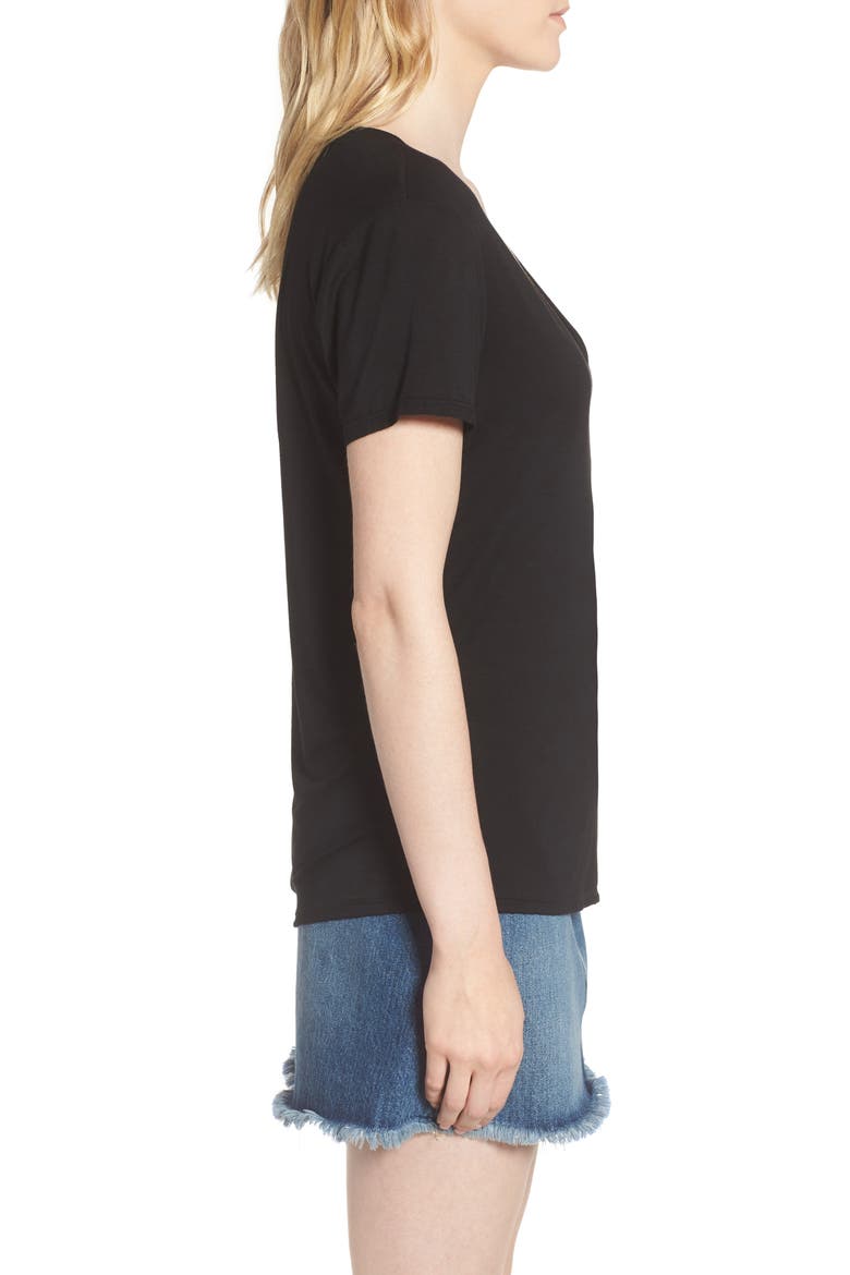 Sloane Scoop Tee, Alternate, color, BLACK