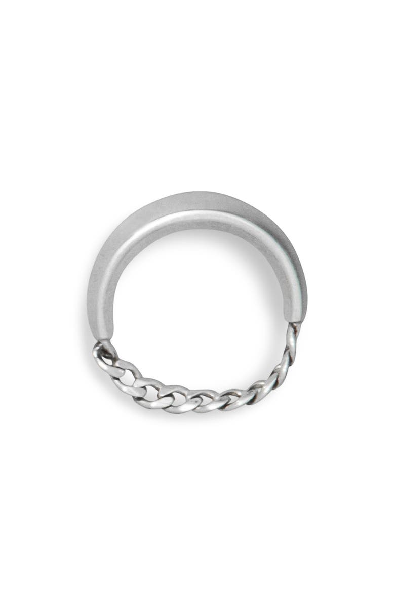 Bottega Veneta Men's Sterling Silver Chain Ring, Alternate, color, 8117 Silver