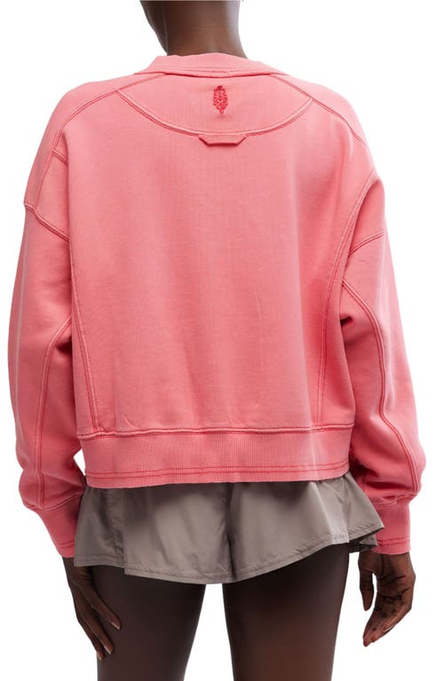 Free People Fp Movement Intercept Cotton Blend Sweatshirt In Red