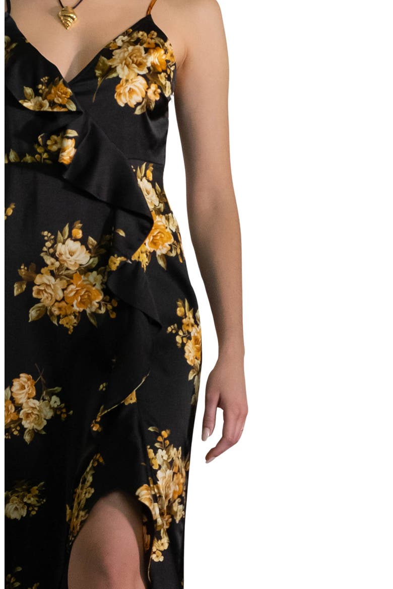 Floral Maxi Dress, Alternate, color, BLACK MULTI