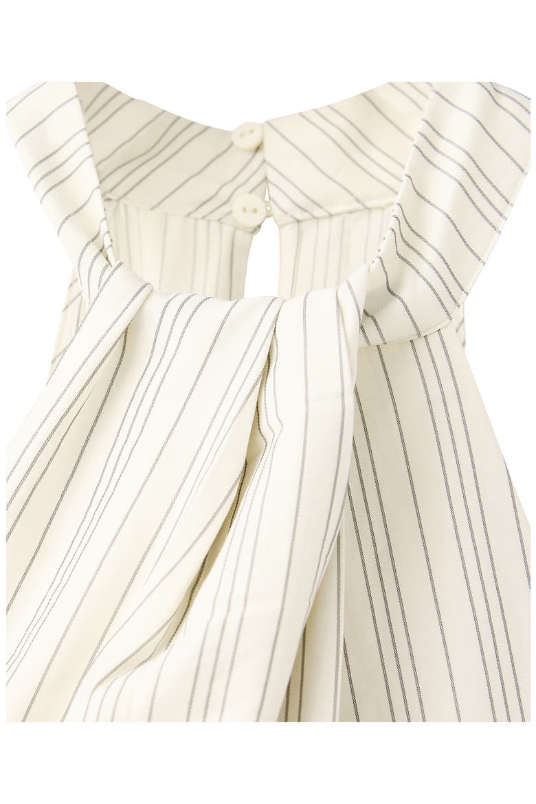 Striped Halter Wide Leg Jumpsuit, Alternate, color, ECRU