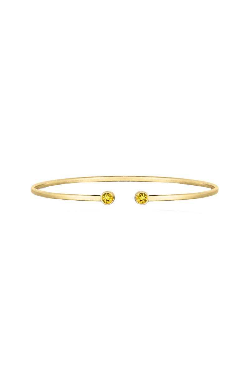 The Lovery Fine Jewelry Citrine Open Cuff Bangle, Main, color, Citrine