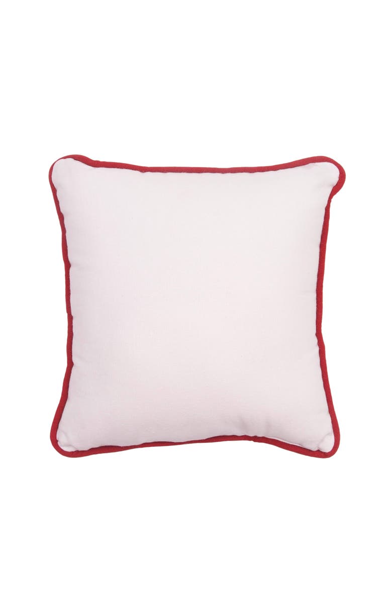 C&F Home Love Poinsettia Small/Petite Christmas Accent Pillow, 10" x 10", Alternate, color, Red