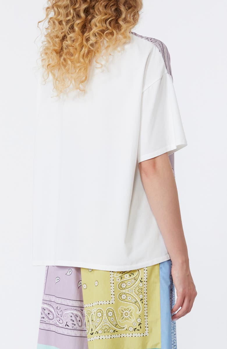 Weekend Max Mara Pampas Bandana Print Stretch Cotton & Silk Top, Alternate, color, Multicolour