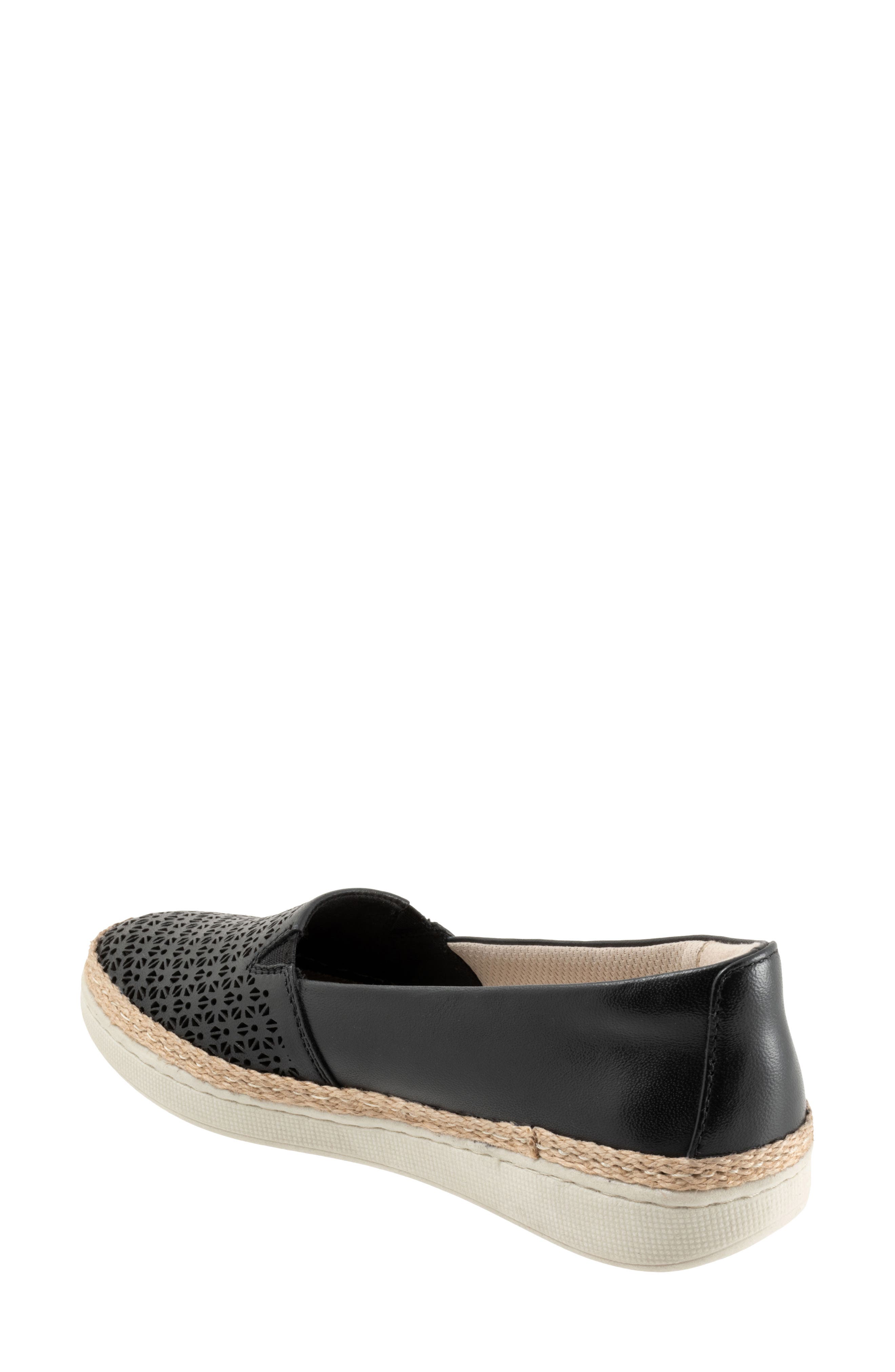 Trotters Accent Perf Espadrille Slip-On Sneaker, Alternate, color, Black