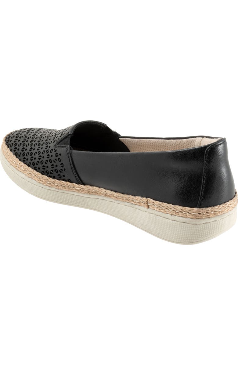 Trotters Accent Perf Espadrille Slip-On Sneaker, Alternate, color, Black