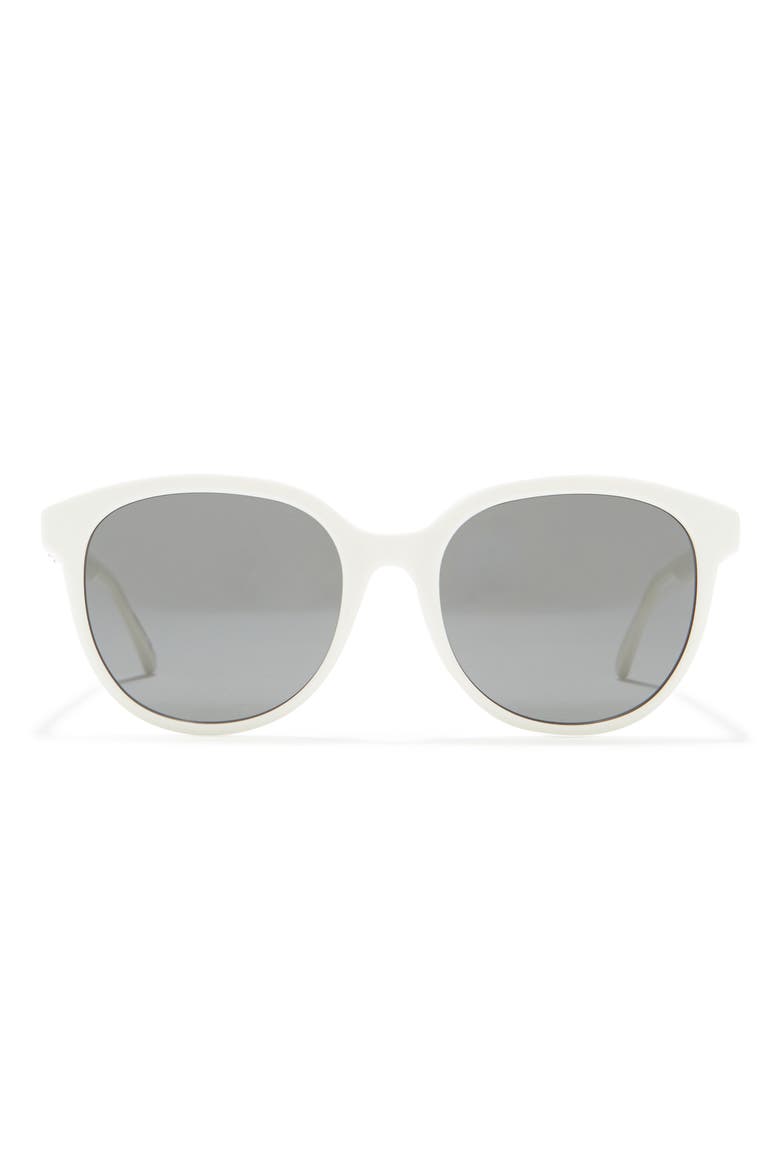 55mm Round Sunglasses, Main, color, IVORY IVORY GREY/GRY