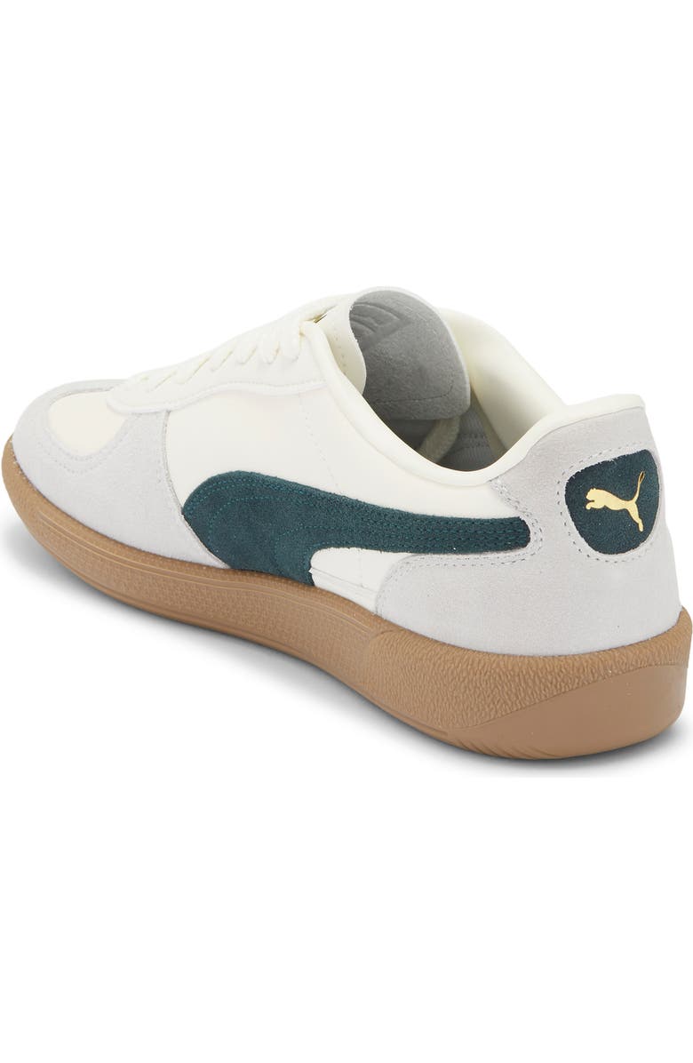 PUMA Palermo Leather Sneaker, Alternate, color, Warm White-Green Terrain
