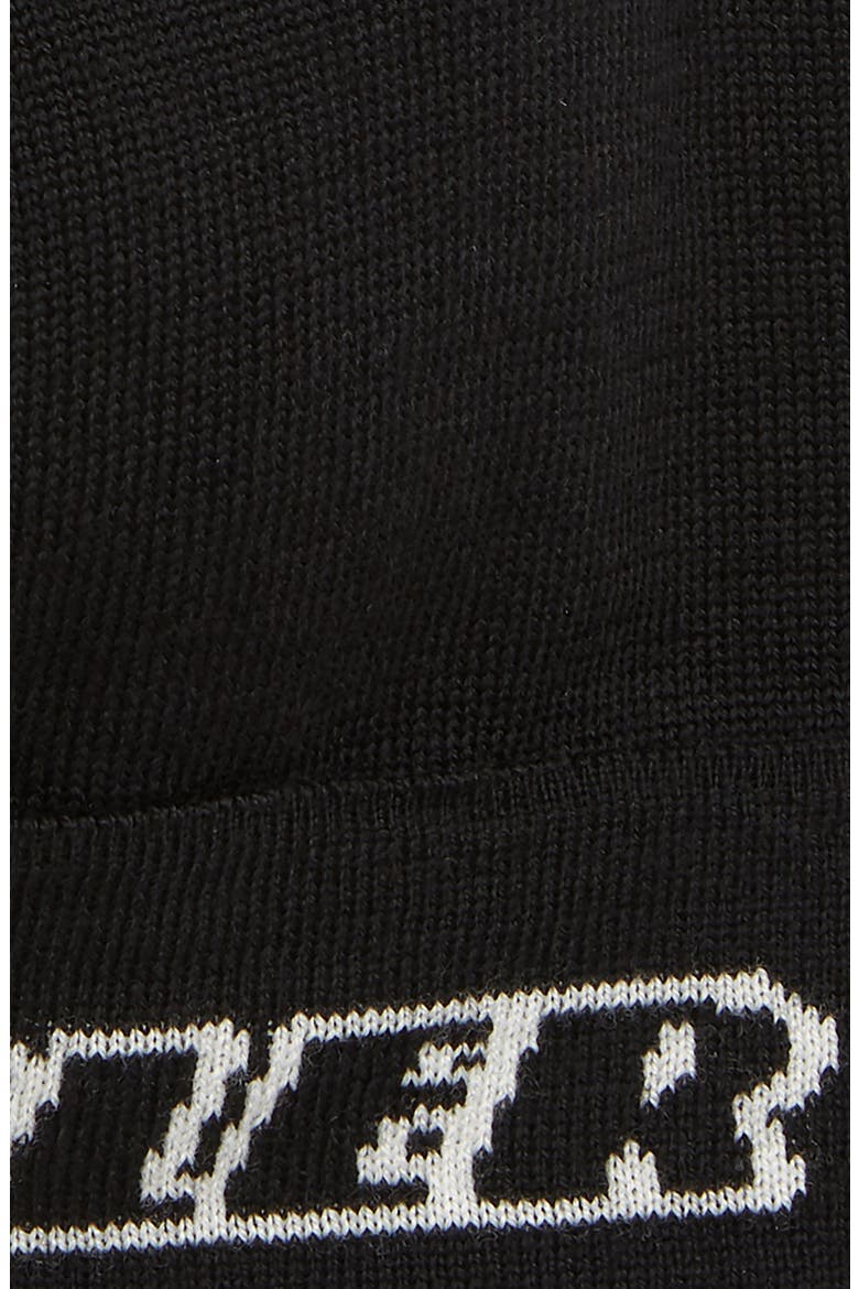 Logo Beanie, Alternate, color, BLACK