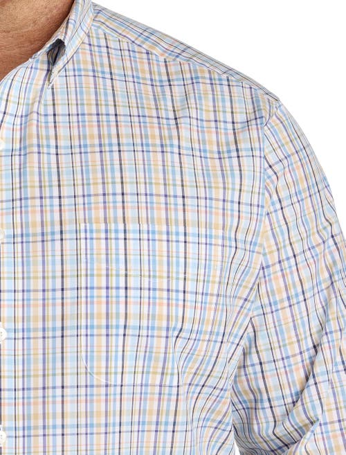 Oak Hill By Dxl Big & Tall Medium Plaid Performance Sport Shirt In Multi