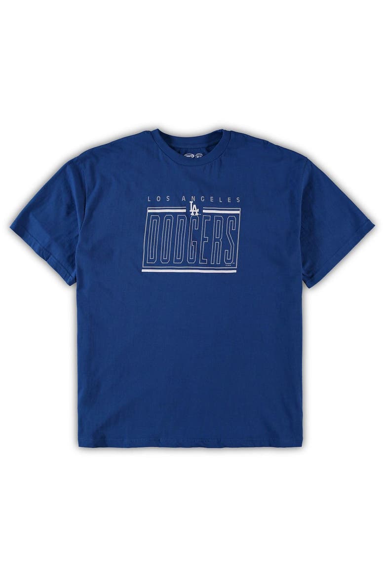 Men's Concepts Sport Royal/Charcoal Los Angeles Dodgers Big & Tall T-Shirt & Shorts Sleep Set, Alternate, color, Royal